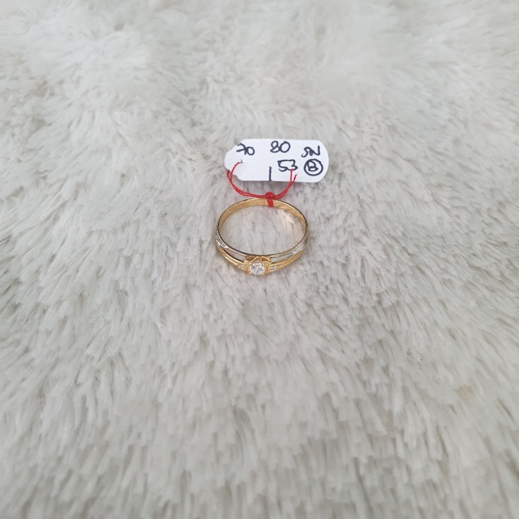 cincin ring ad 1besar ad 2kecil croom New Arrival emas kadar 70% berat 1,53gram size : 17