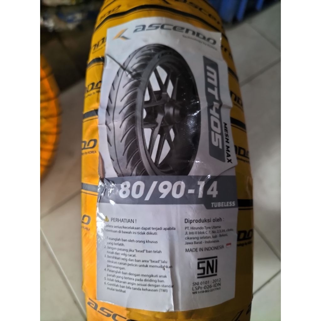 ban luar ascendo 80/90-14 MT 405 mesh max tubeless