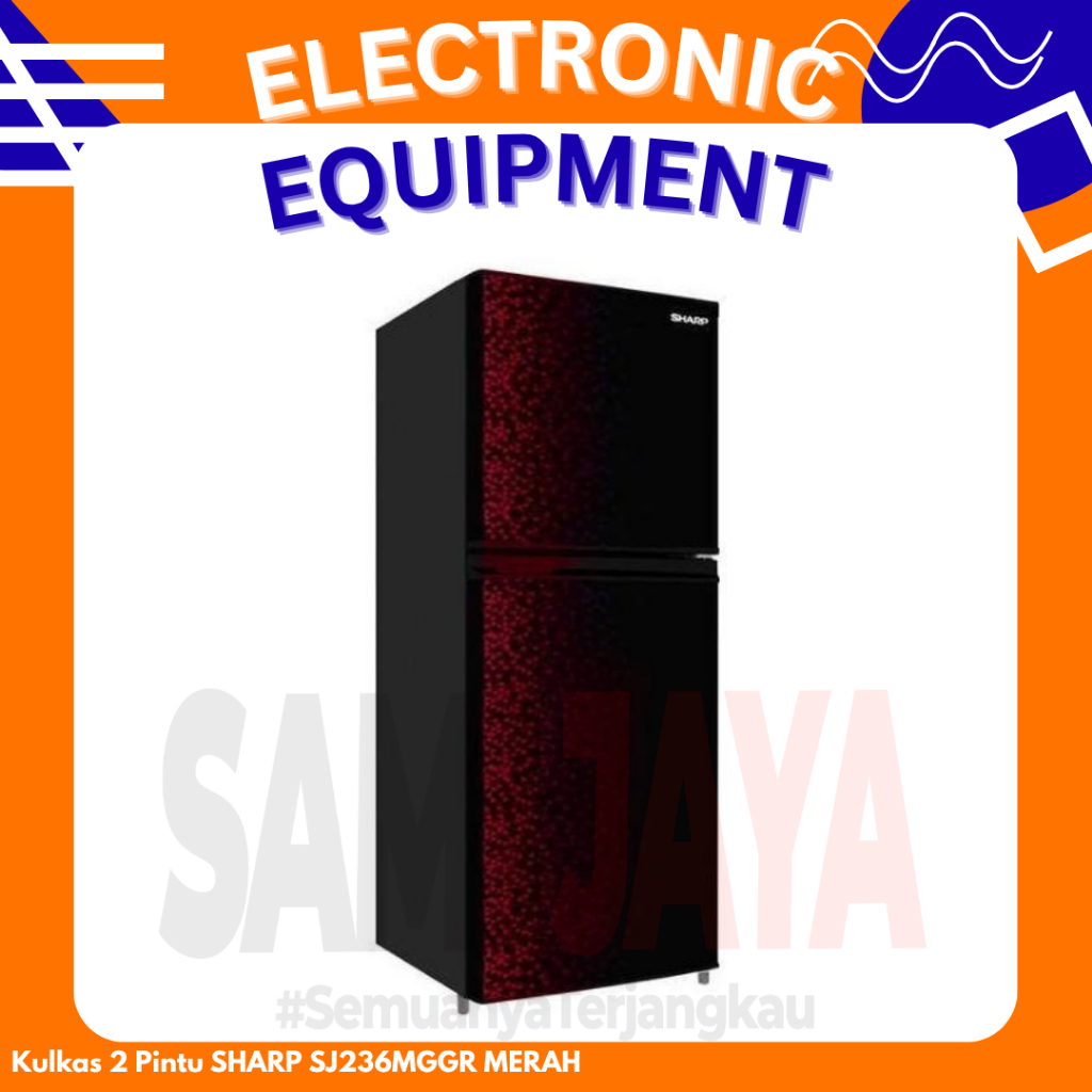 Kulkas 2 Pintu SHARP SJ236MGGR MERAH