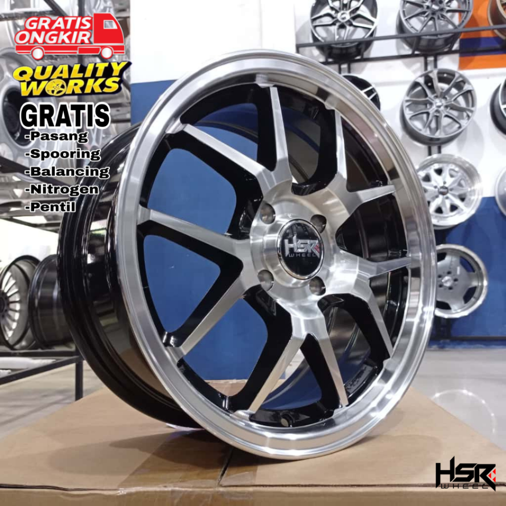 Velg Racing Mobil Sigra, Agya, Ring 15 Lebar Rata Body Velg JDM HSR Wheel Hyura