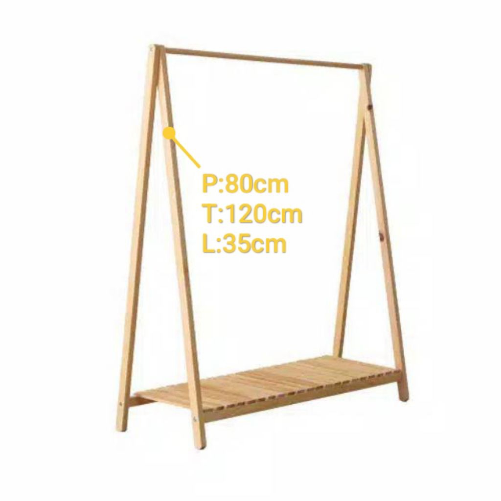 Gantungan Baju Kayu Minimalis