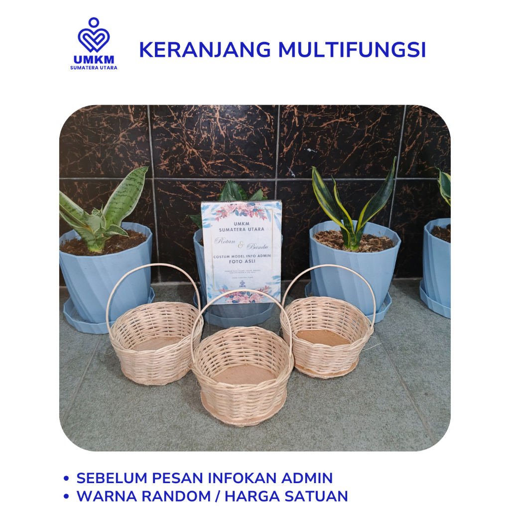 Keranjang Rotan Mini Size / Parcel Rotan / Parcel Buah Rotan / Parcel Telur Rotan / Keranjang Multif