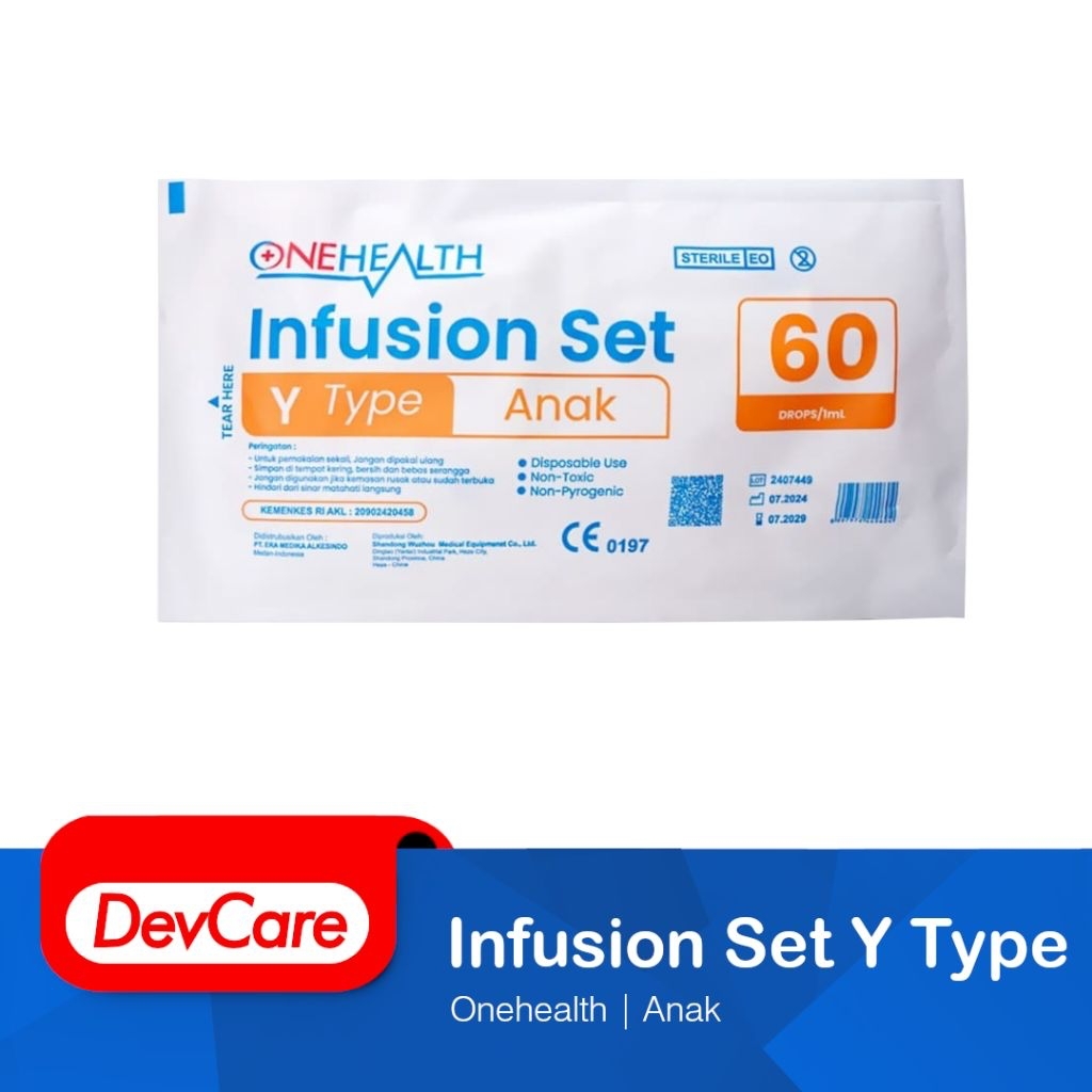 Infus Set Dewasa Anak Tipe Y ONEHEALTH Selang Infus Infusion Set With Needle