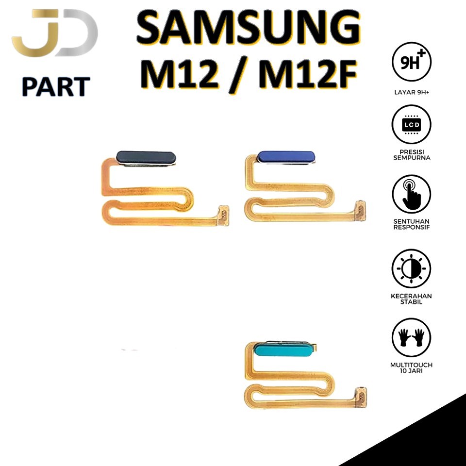 FLEXIBEL SAMSUNG M12 / M12F ON OFF + FINGER PRINT SENSOR SIDIK JARI ORIGINAL 100%
