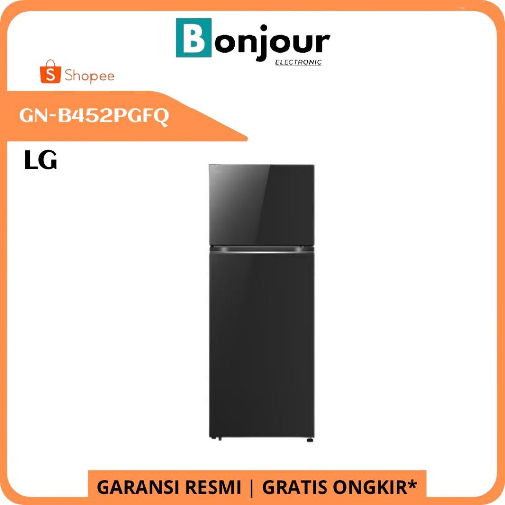 Kulkas LG GN-B452PGFQ Smart Inverter 493 Liter Kulkas 2 Pintu LG Door Cooling GNB452PGFQ