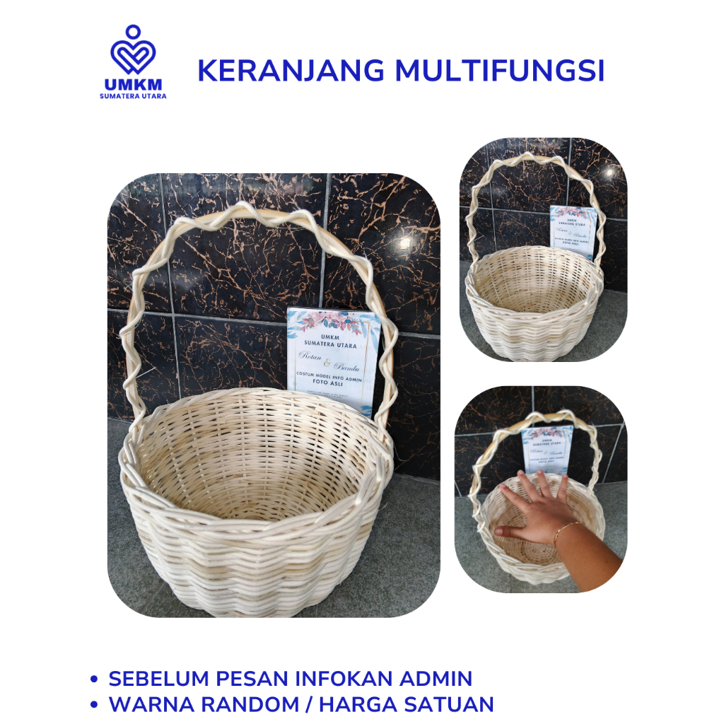 Keranjang Rotan / Parcel Rotan / Parcel Buah Rotan / Parcel Telur Rotan / Keranjang Multifungsi / Ke