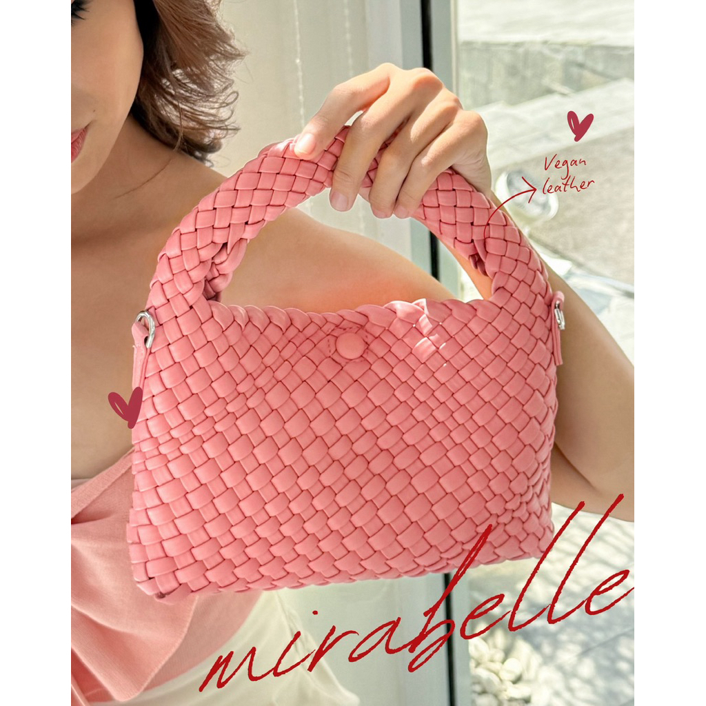 Mirabelle bag - tas anyam wanita vegan leather elegan