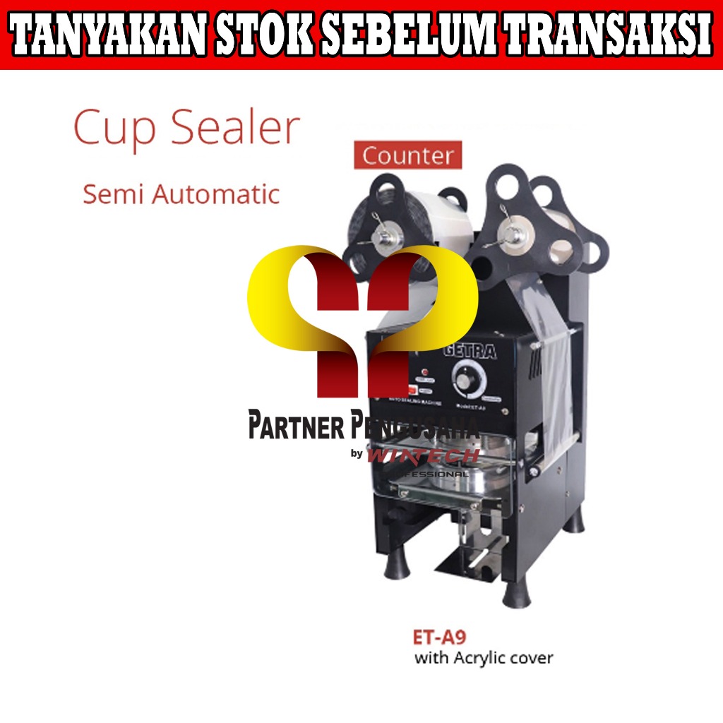 Getra ET-A9 Semi Automatic Cup Sealer / Penyegel Tutup Gelas Plastik / Mesin Press Gelas Plastik
