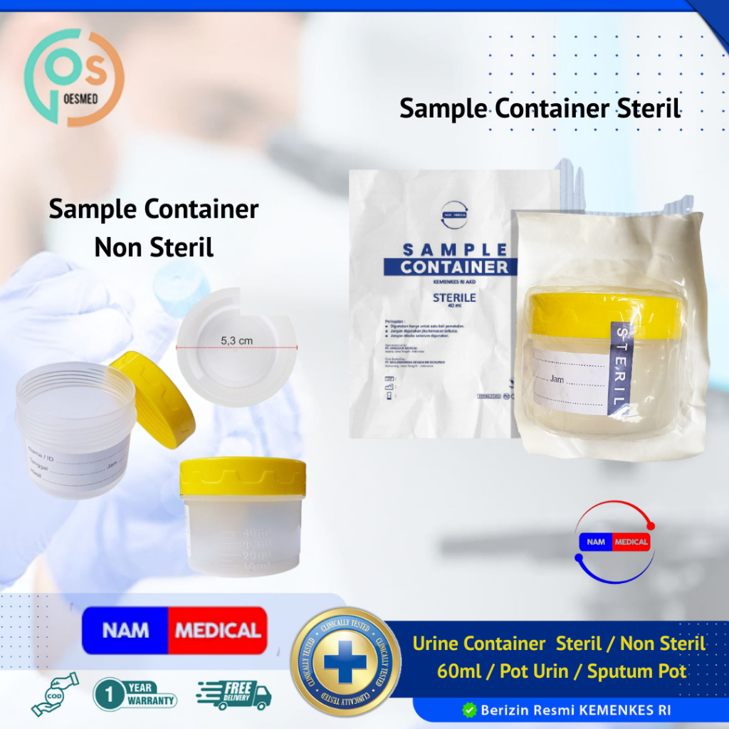 Pot Urine Container Non / Steril 60ml / Sputum Pot