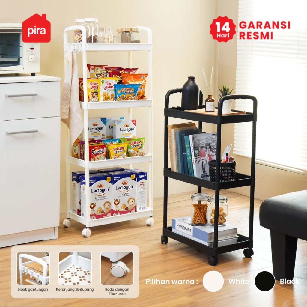 PIRA METROPOLIS -  SORA PKT Rak Troli / Rak Penyimpanan / Rak Serbaguna / Rak Susun / Rak Plastik 3/
