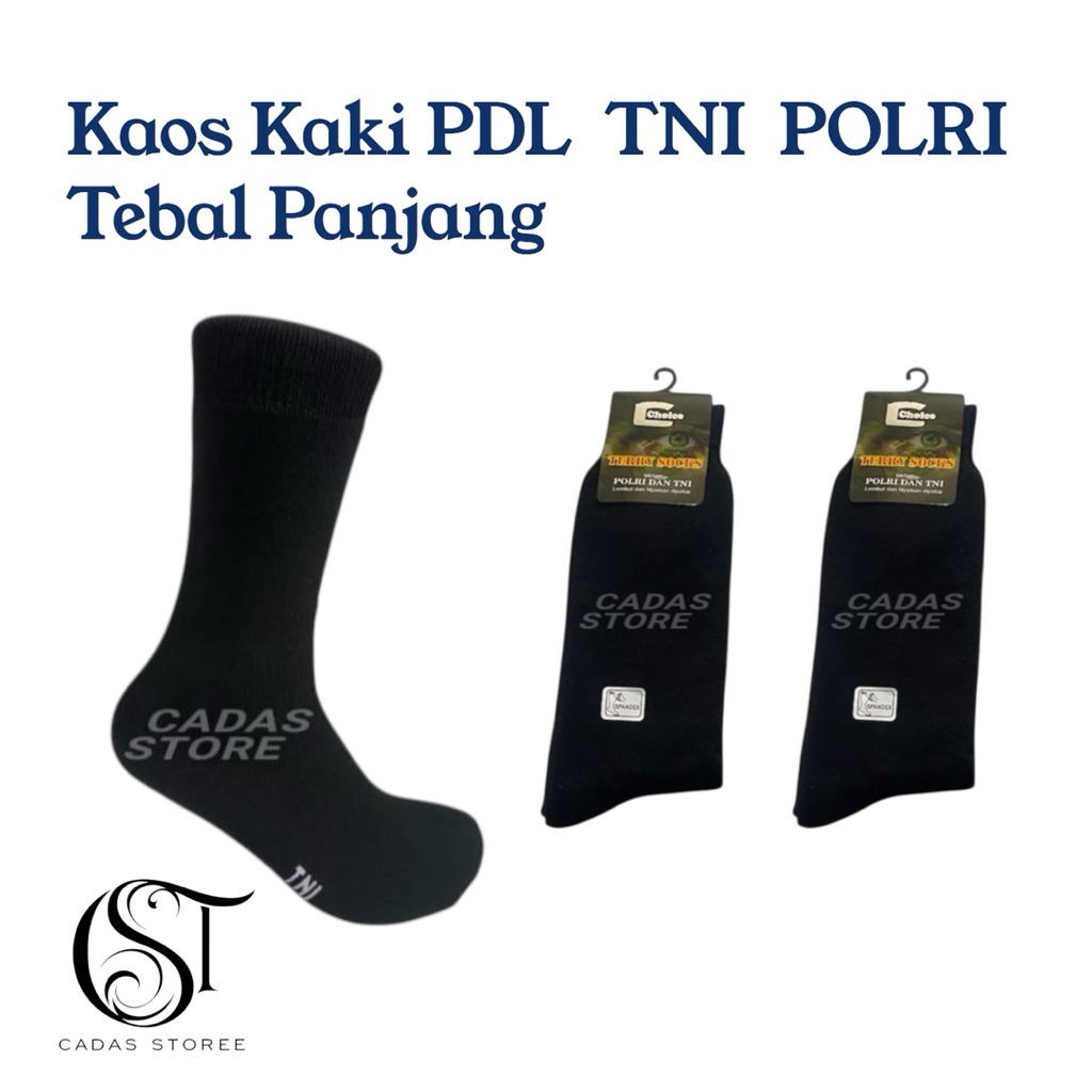 Kaos Kaki Hitam Tebal / Kaos Kaki TNI-POLRI Hitam Tebal Panjang