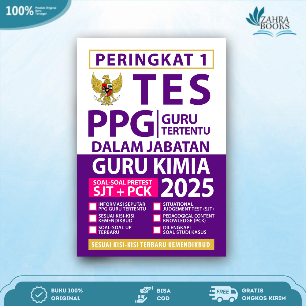 BUKU Peringkat 1 TES PPG Guru Tertentu Guru Kimia 2025 - Media Eduka