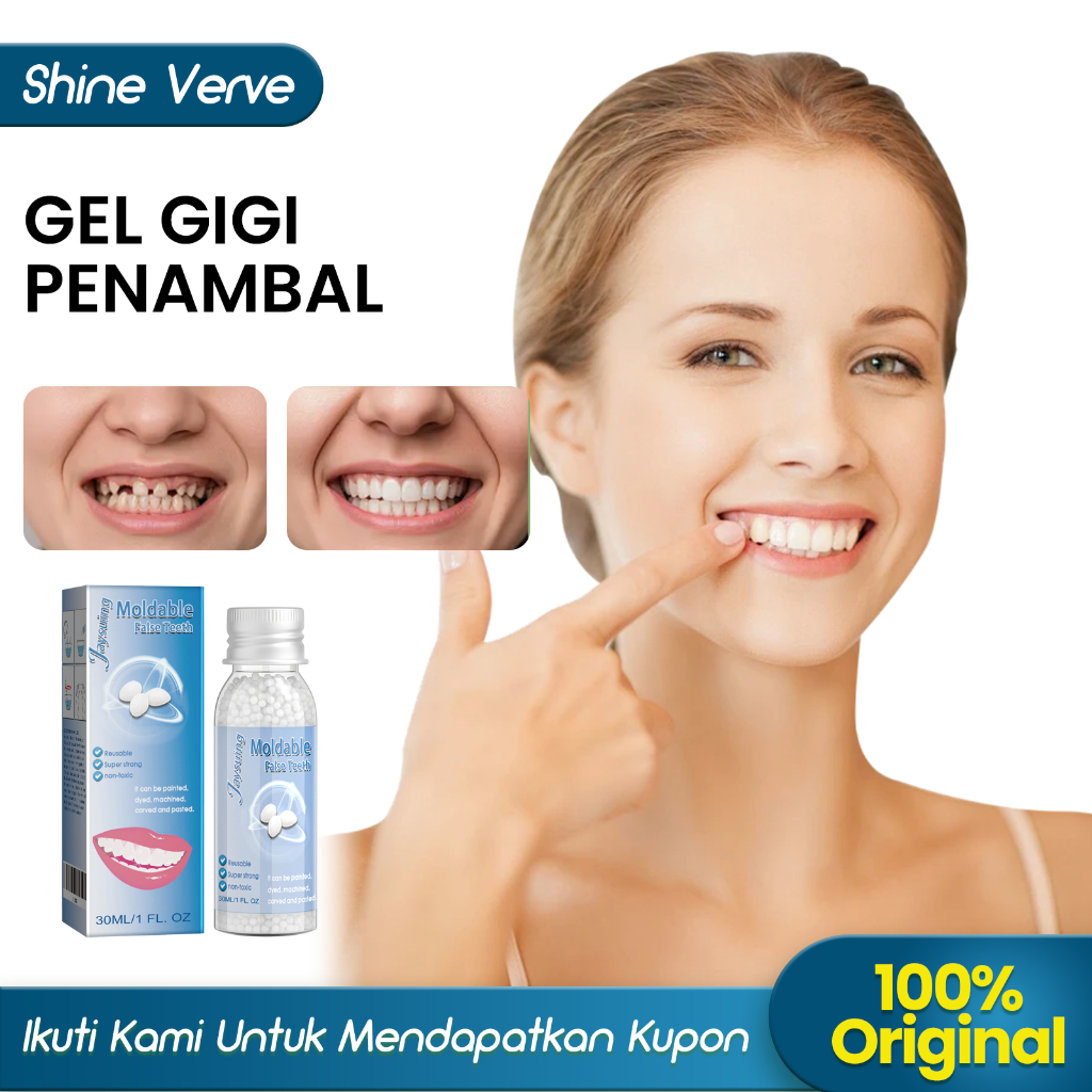 Jaysuing Gel Gigi Penambal Gigi Berlubang Yang Dapat Dibentuk 30ml Gel Gigi Penambal Gigi Berlubang 
