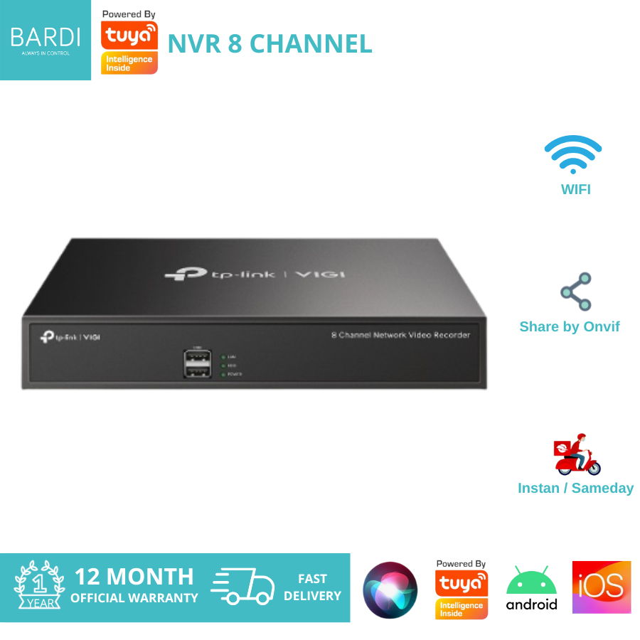 NVR 8 Channel Support ONVIF IP Camera