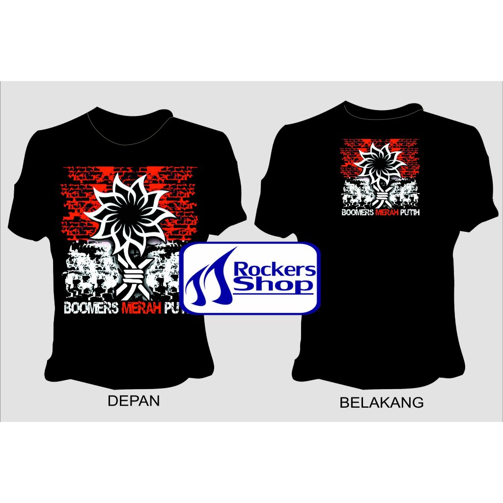 KAOS BOOMERANG TERAPI VISI MERAH PUTIH BOOMERS FANS CLUB BOOMERANG BAND
