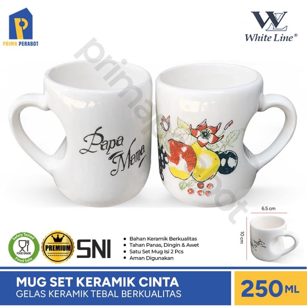 Mug Set Cinta Mug Gagang Love Papa Mama
