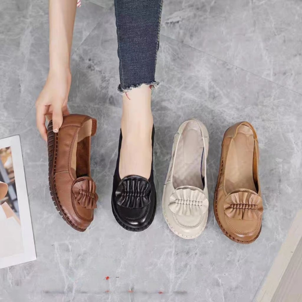 GRADE A / 9992 / SEPATU WANITA / KULIT SAPI / FLATSHOES / IMPORT