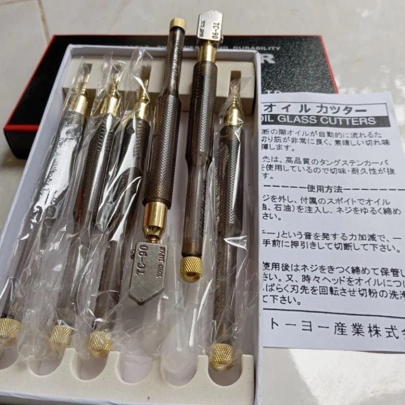 Uddjaya_ Pisau Potong Kaca Toyo Tc 90 Asli Jepang Pisau Pemotong Kaca Alat Potong Kaca Alat Pemotong