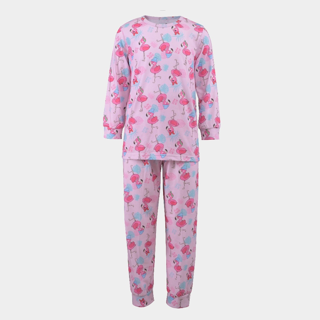 Star (ex Rambla) - Lolly & Noe Baju Tidur Setelan Piyama Anak Perempuan Lengan Panjang Summer Flamin
