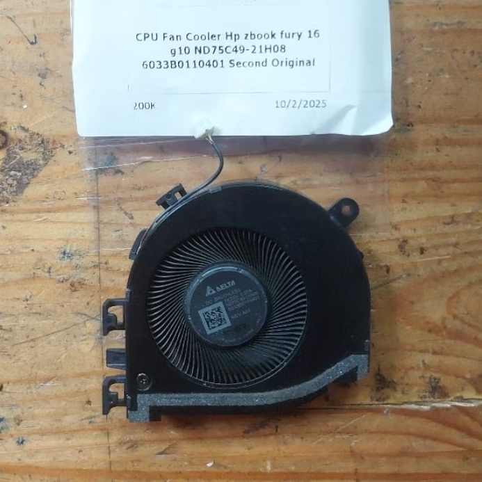 CPU Fan Cooler HP Zbook Fury 16 G10 ND75C49-21H08 6033B0110401 Second Original