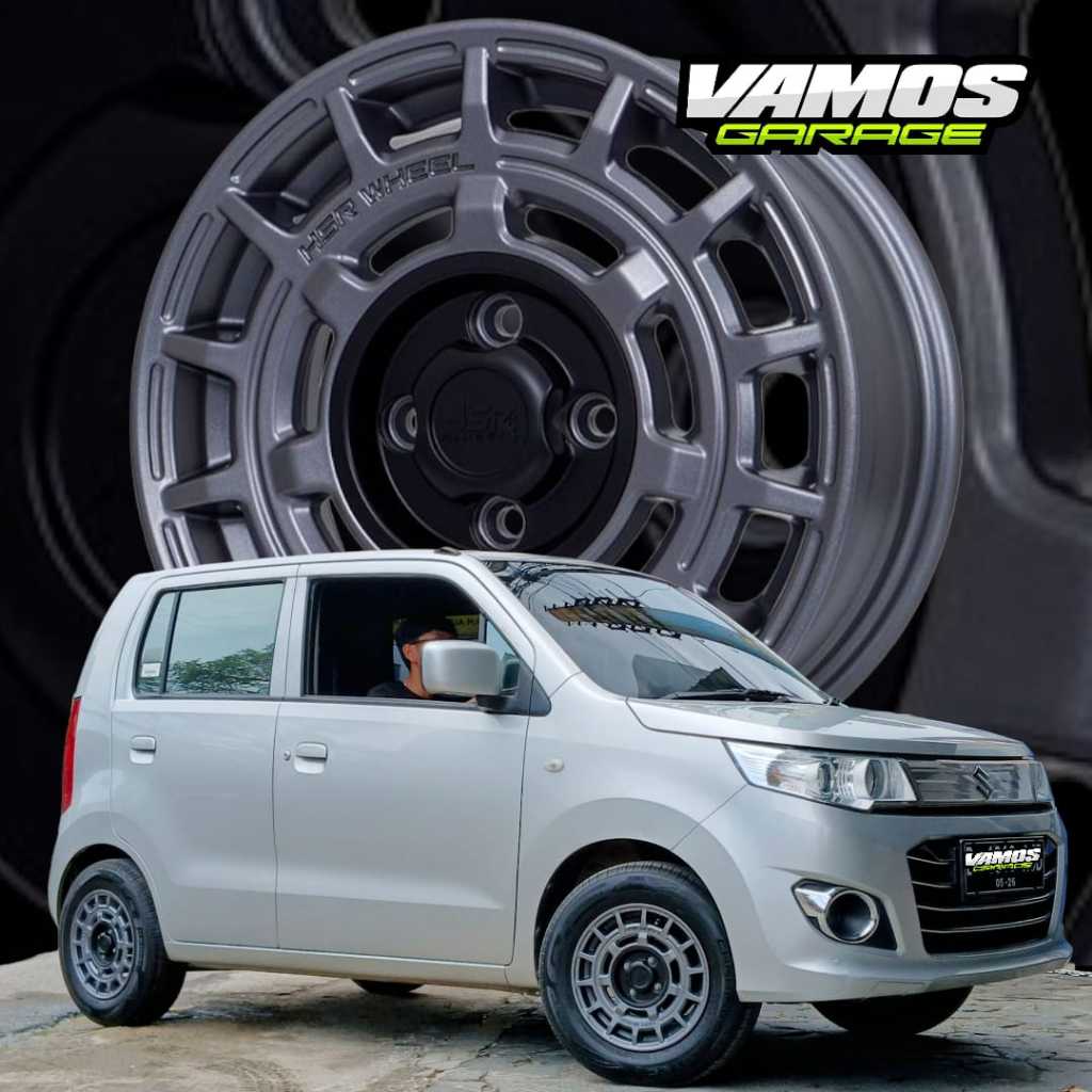 VELG HSR MENTAWAI R14X6 H4x100 PELEK MOBIL RING 14 UNTUK WAGON, KARIMUN, ATOZ, PICANTO, WULING DLL