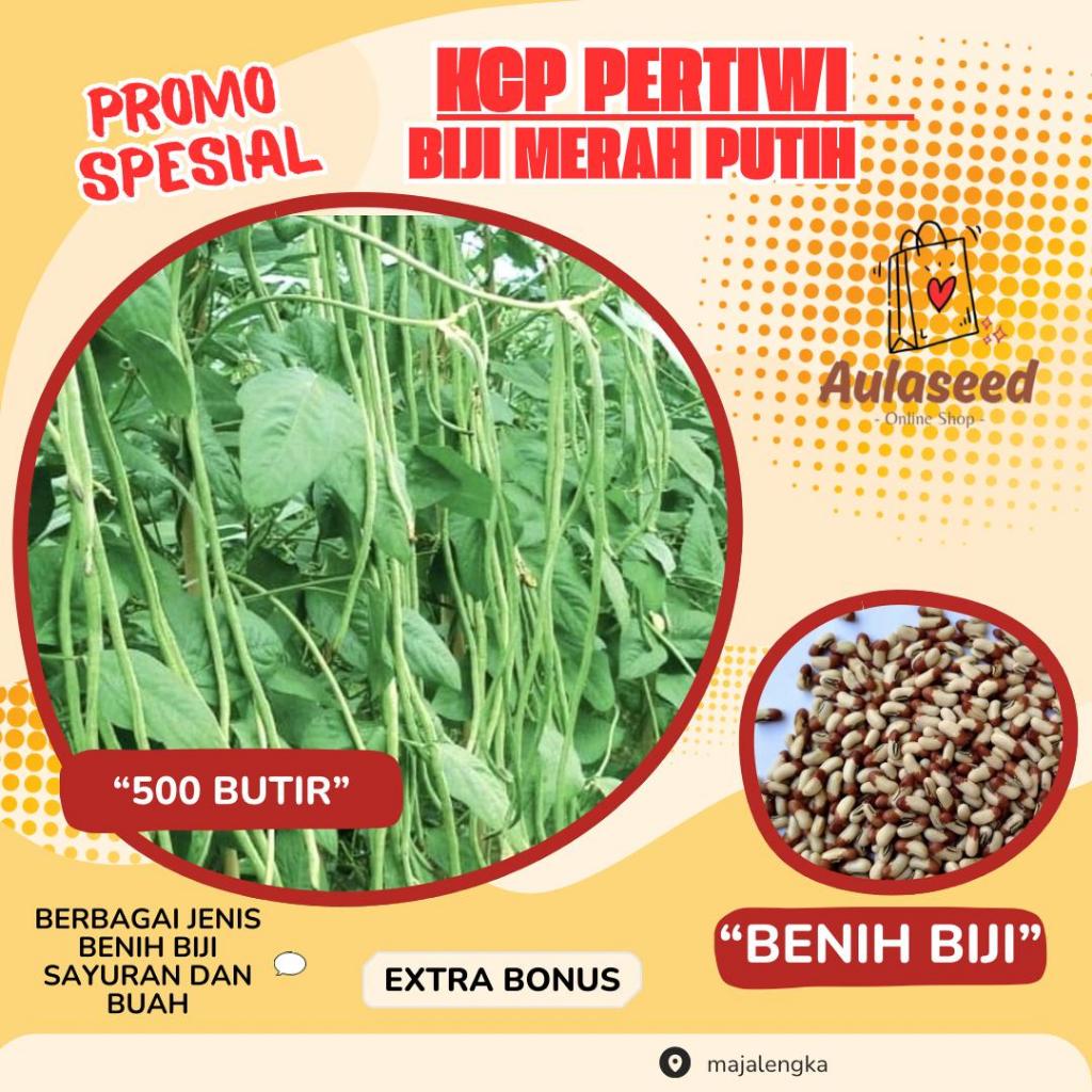 BENIH BIJI KACANG PANJANG PERTIWI REAPACK ISI 500 BUTIR BIJI MERAH PUTIH
