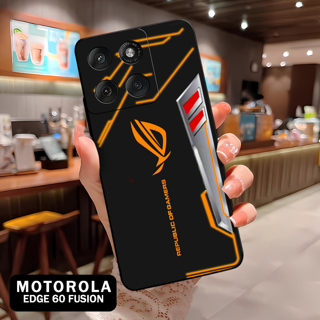 ( BT 6 ) Softcase Silikon hp Motorola Edge 60 Fusion l full karet lentur Untuk  Camera l Silicone l 