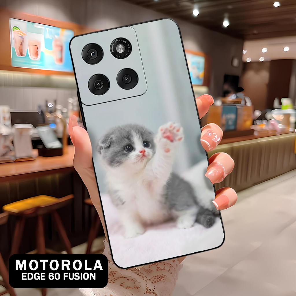 ( BT 10 ) Softcase Silikon hp Motorola Edge 60 Fusion l full karet lentur Untuk  Camera l Silicone l