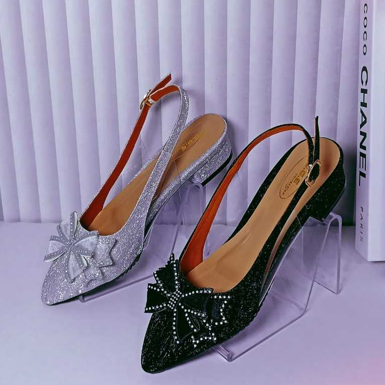 High Heels Hak 3cm Sandal/Sepatu Wanita Remaja Dewasa Terbaru 2025 Sandal Pesta Kekinian Sandal Heel