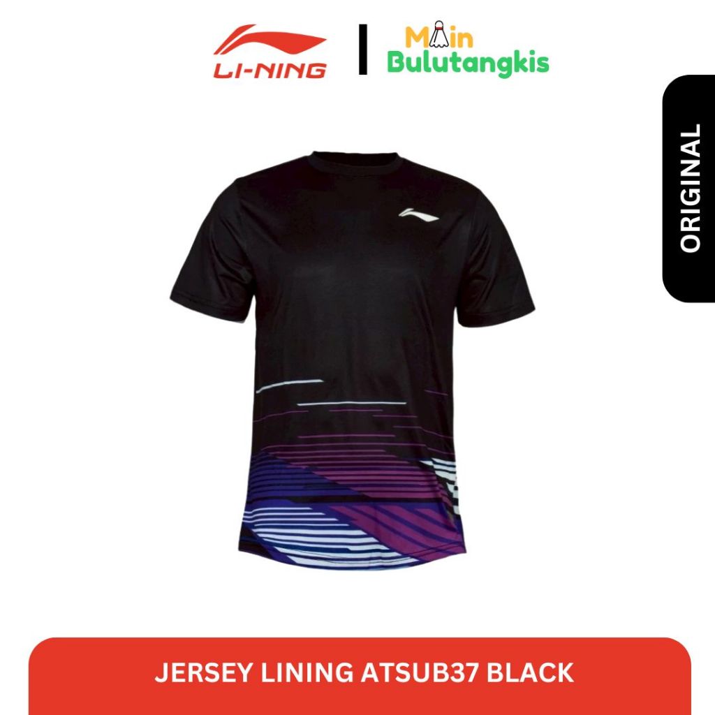 Jersey Badminton Lining 2025 ATSUB37 Black Original