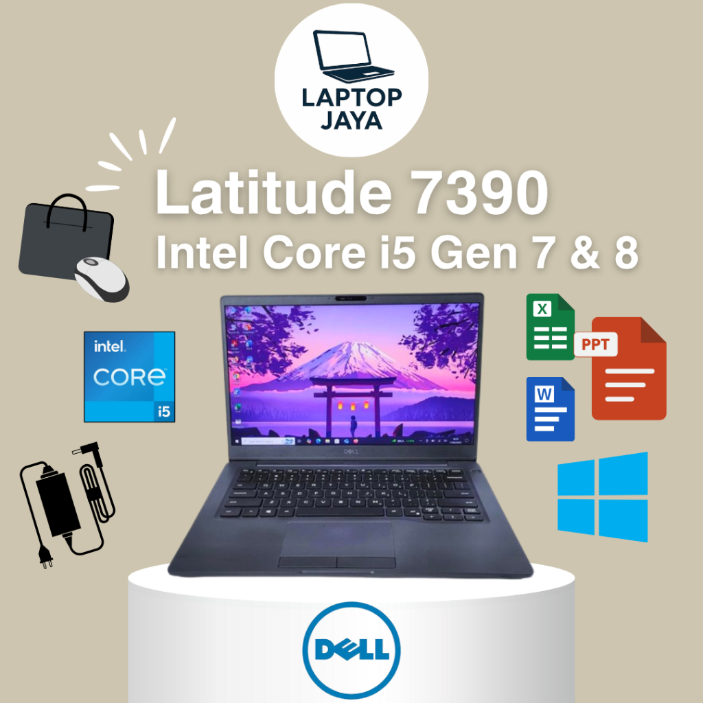 Laptop Dell Latitude 7490 7390 TS 7290 Core i5 | i7 Gen 8 RAM 16GB SSD 512GB Laptop 3 Jutaan