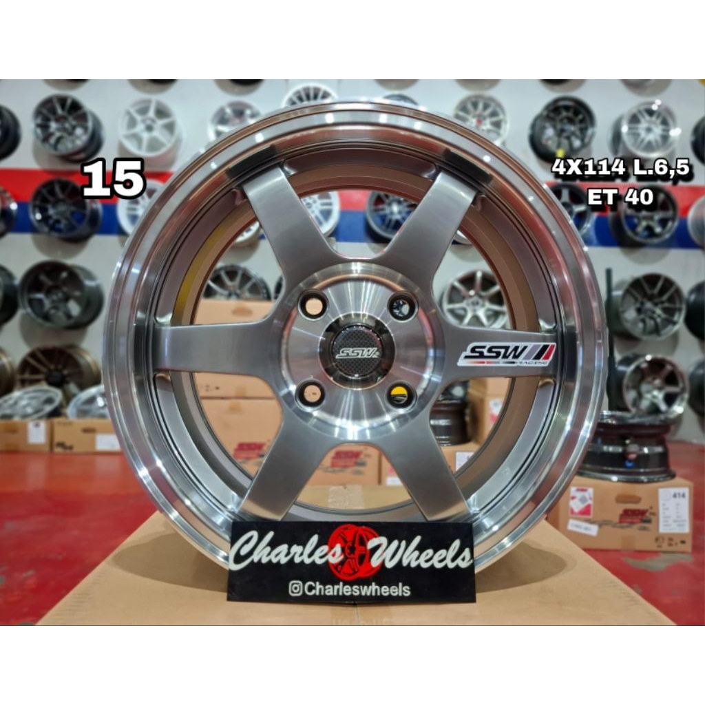 VELG SSW TE37 RING 15 HYPER BLACK 4x114