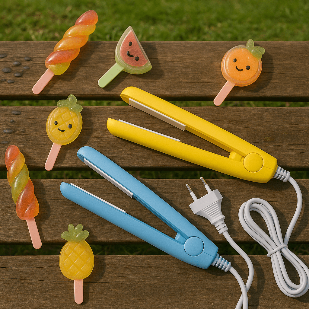 Alat Press Plastik Es Mini Warna Pastel – Penutup Plastik Es Anti Bocor Portable