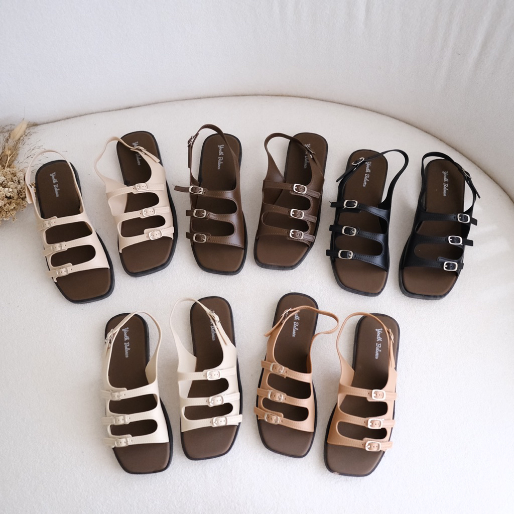 Algea Buckle Sandal / Sandal wanita Terbaru