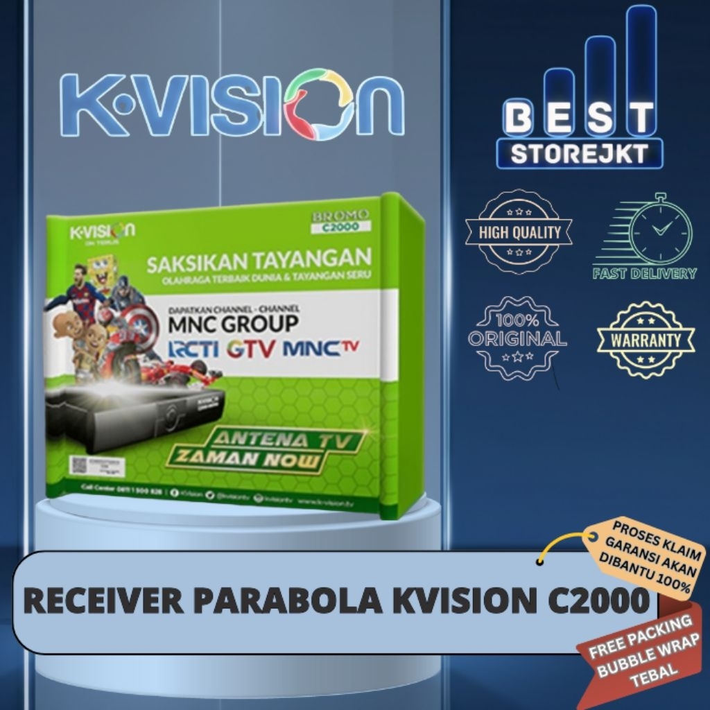 [BISA COD] Receiver Parabola Kvision Bromo C2000 HD/ Receiver K-Vision Hybrid
