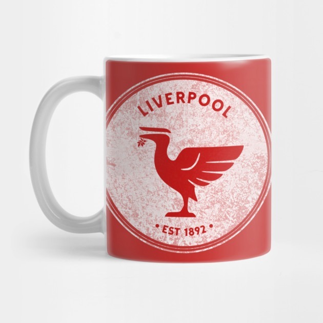 Mug Keramik Liverpool Liverbird BIG Vintage Retro RED Liverpool Mug