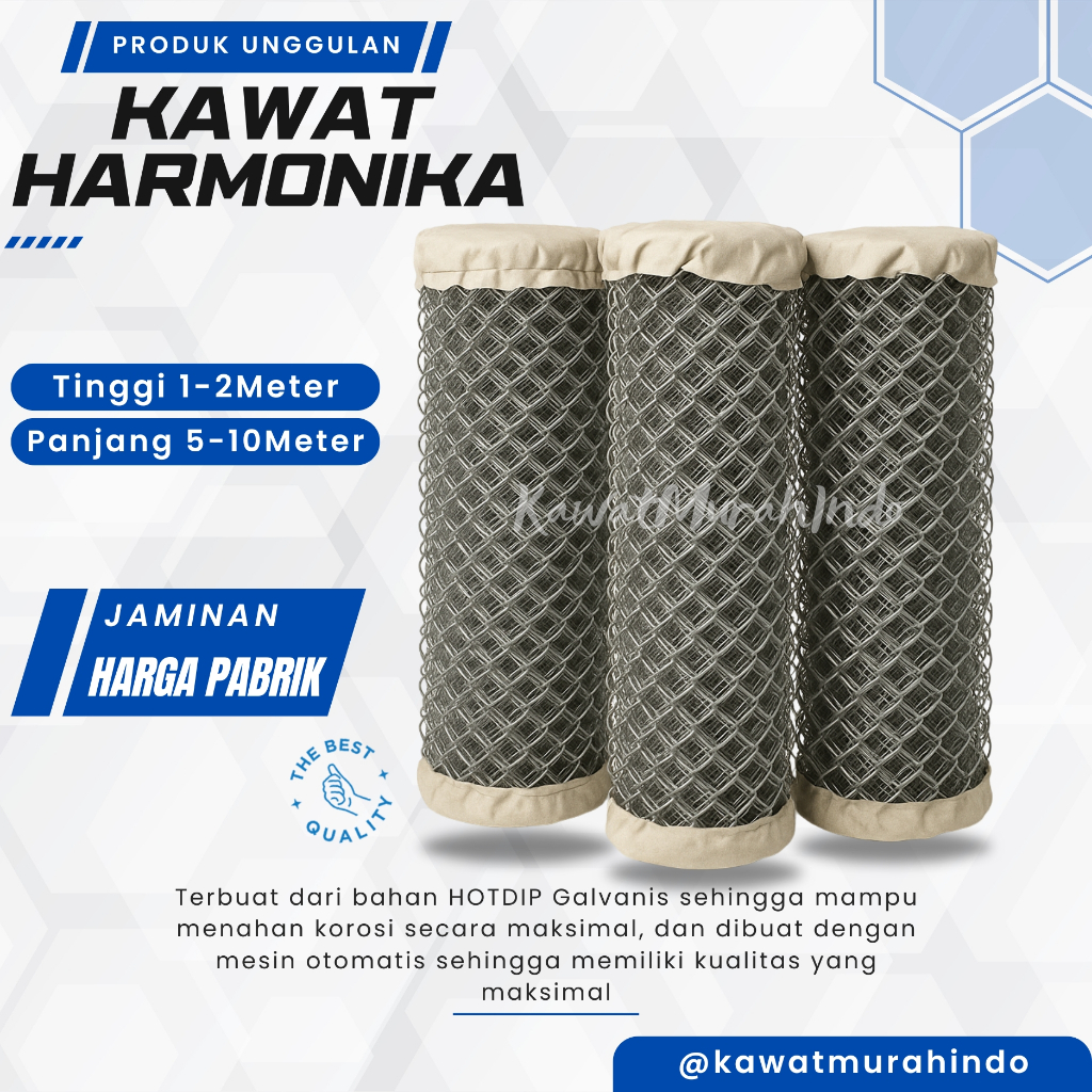 Kawat Harmonika Galvanis 1.6mm Tahan Karat