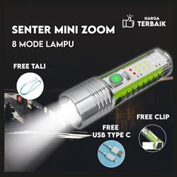 Senter Transaparan 520A 8 Mode Warna Waterproof