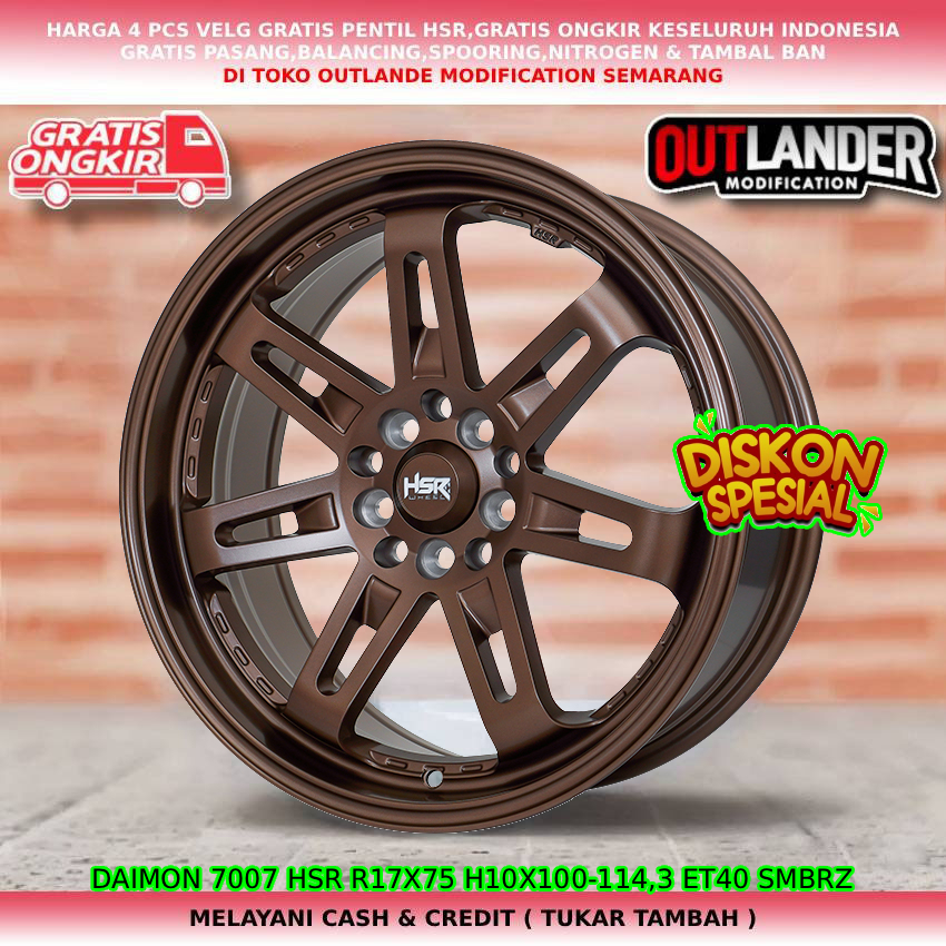 Velg ring17 velg mobil Carens| Carnival| Mazda 3| Mazda 6| CX-3| CX-5| SX4| dll hsr daimon R17