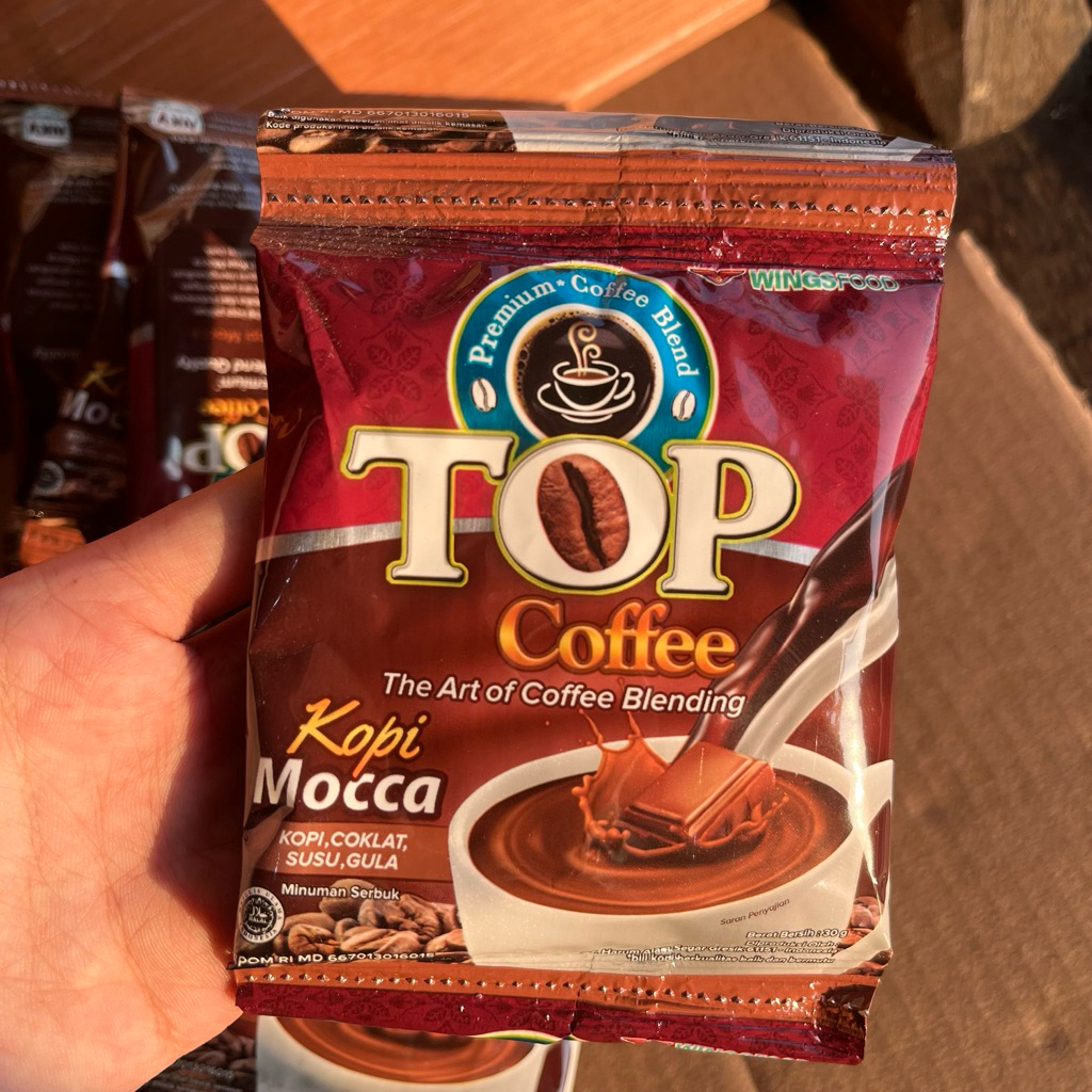 Top kopi mocca (kopi coklat susu gula) 30g