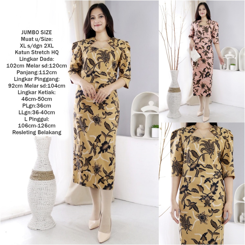 Baju Terusan Red White Midi Dress Batik Modern Sexy Dress Merah Putih Wanita Panjang Pesta Katun Ket