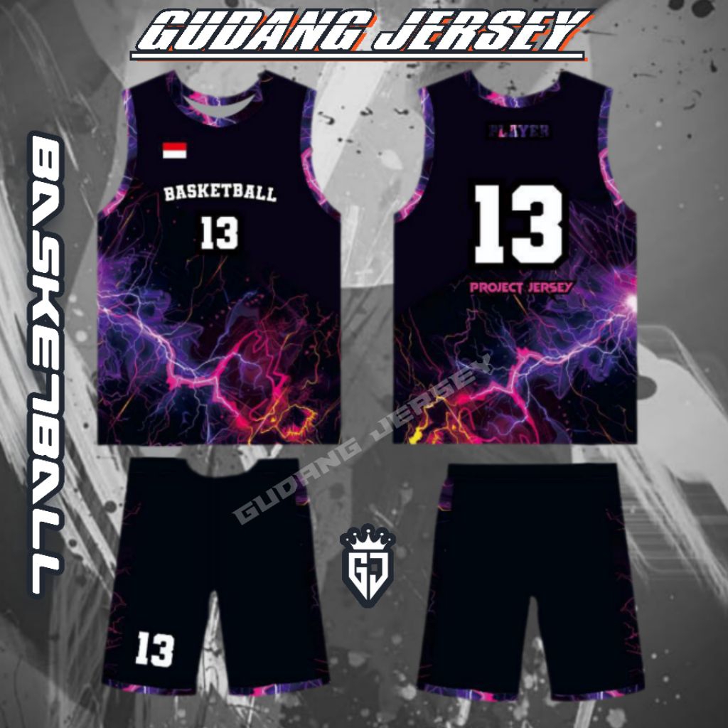 Jersey basketball custom gratis nama & nomor