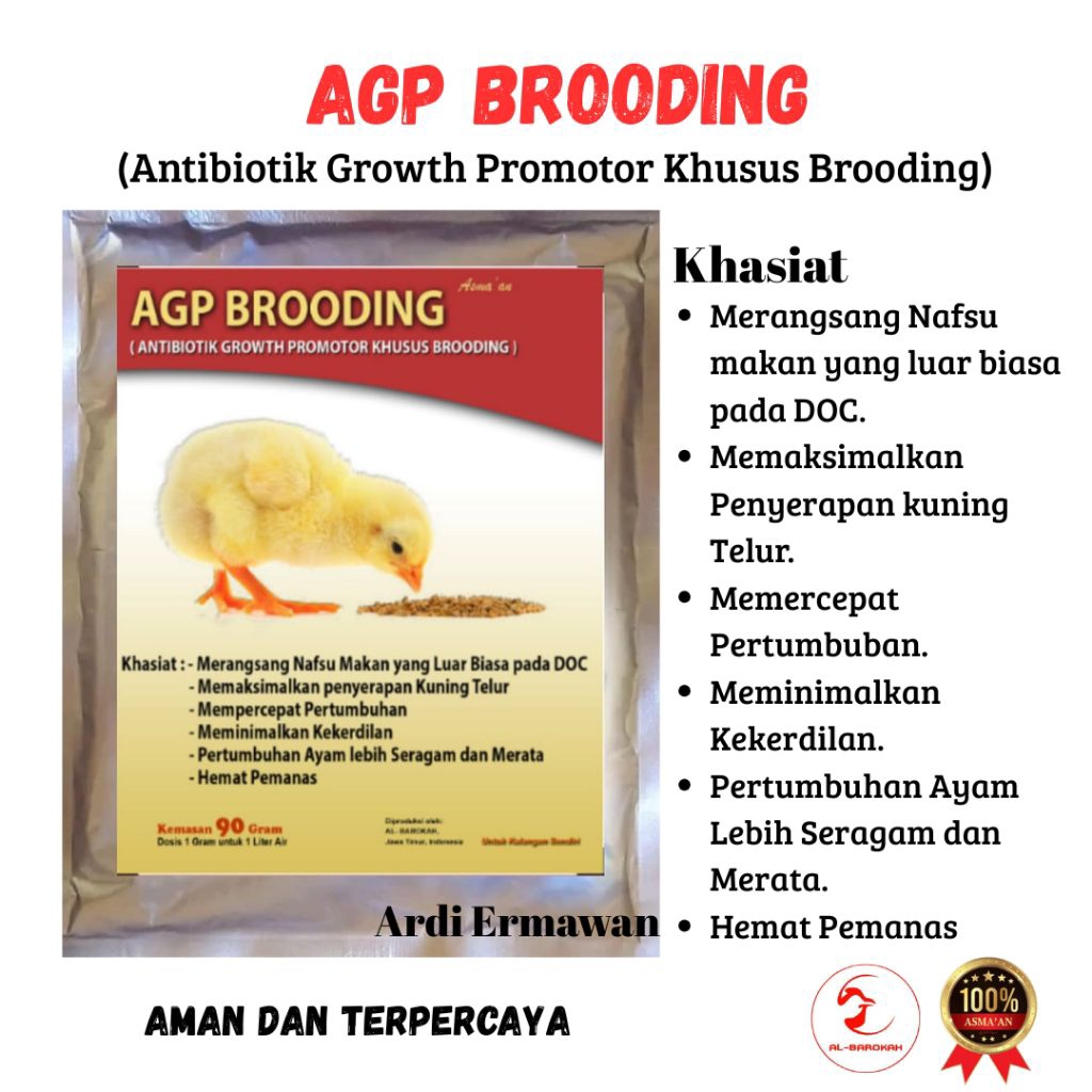 Agp Brooding - Vitamin Broding - Antibiotic Growth Promotor Khusus Brooding