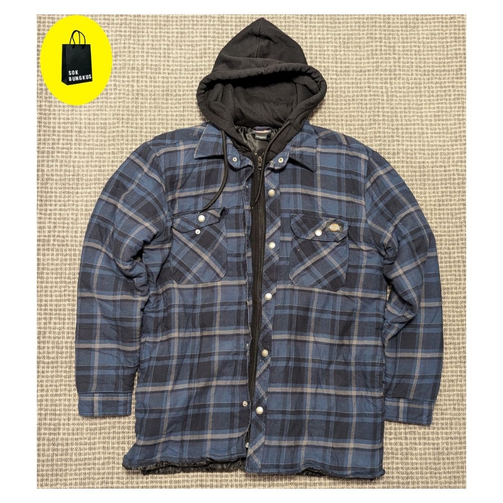 Dickies - Water Repellent Flannel Hooded Shirt Jacket
