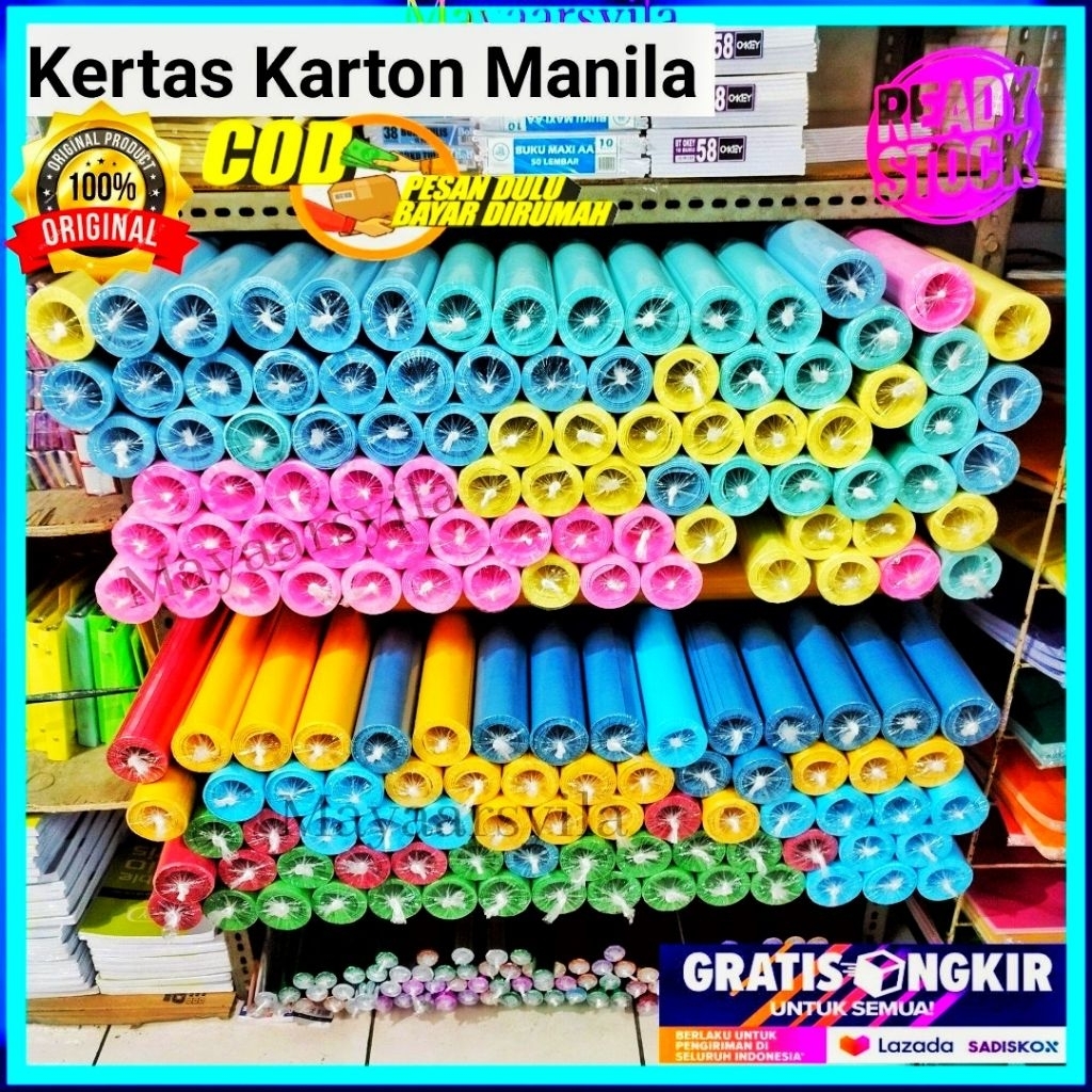 Kertas Karton Manila Warna Warni