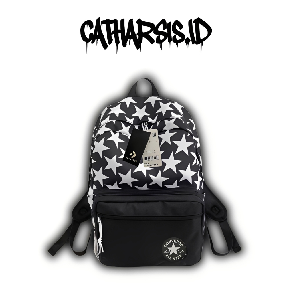 100% ORI✅ - CONVERSE HITAM BINTANG GO 2 ORIGINAL - CONVERSE BACKPACK - TAS ALL STAR - TAS CONVERSE -