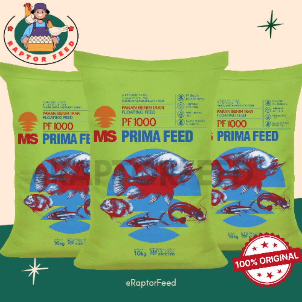 Pakan Ikan PF-1000 Prima Feed | Pakan Ikan Hias Pakan Ikan Pembesaran Awal Nila Lele Gurame Patin Ik