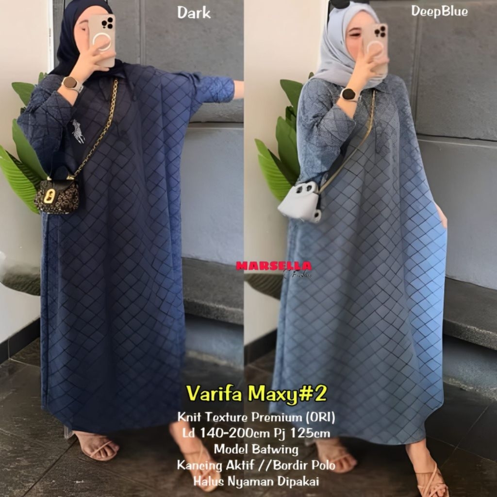 varifa gamis oversize ori marsela dress batwing knit abaya knit kancing lengan gamis batwing big siz