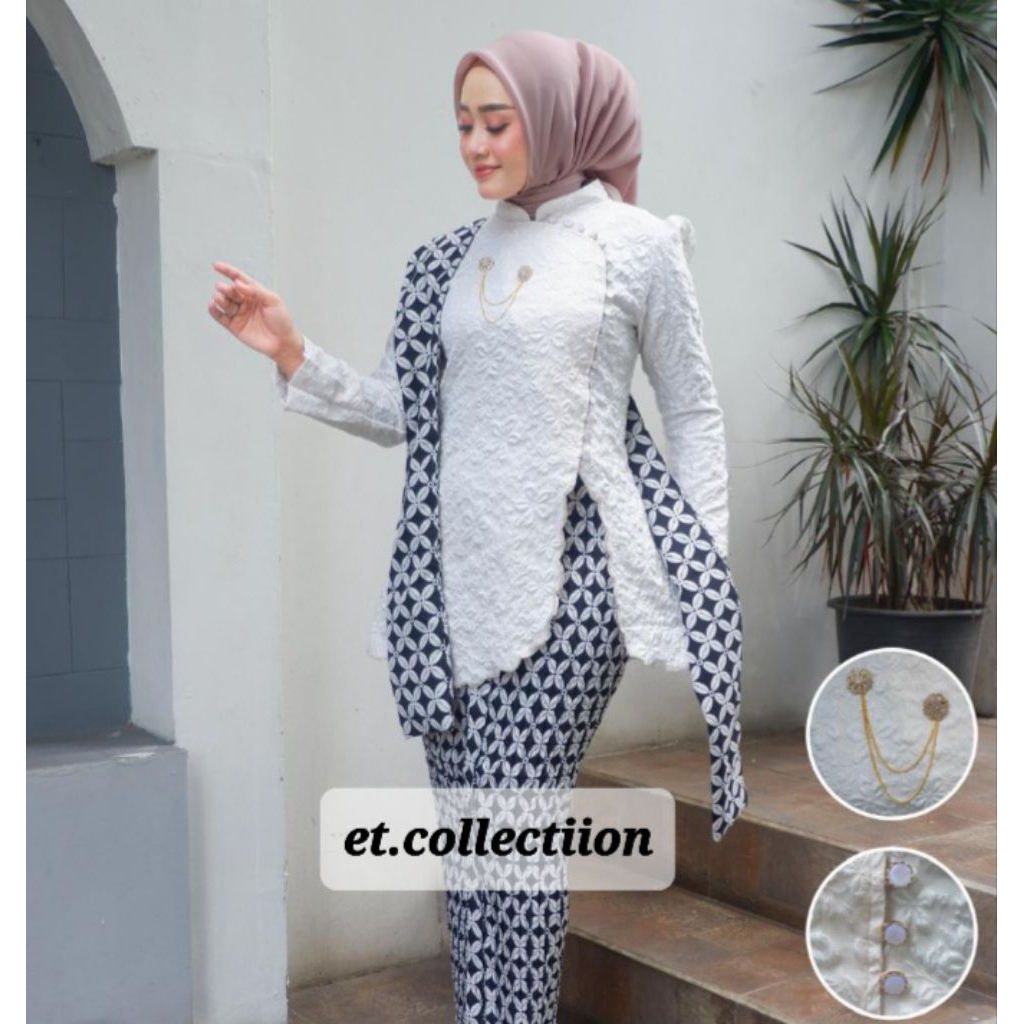 Atasan Kebaya Janggan LD 140 - Setelan Kebaya Modern - Kebaya Wisuda Jumbo
