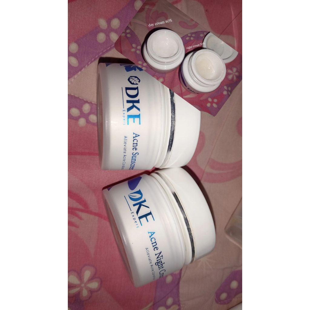 preloved acne day cream & acne night cream DKE Expert